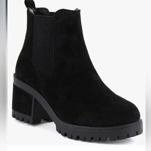 Seven 7 Women's Black Berlin Micro Suede Pull On Ankle Booties Size 9